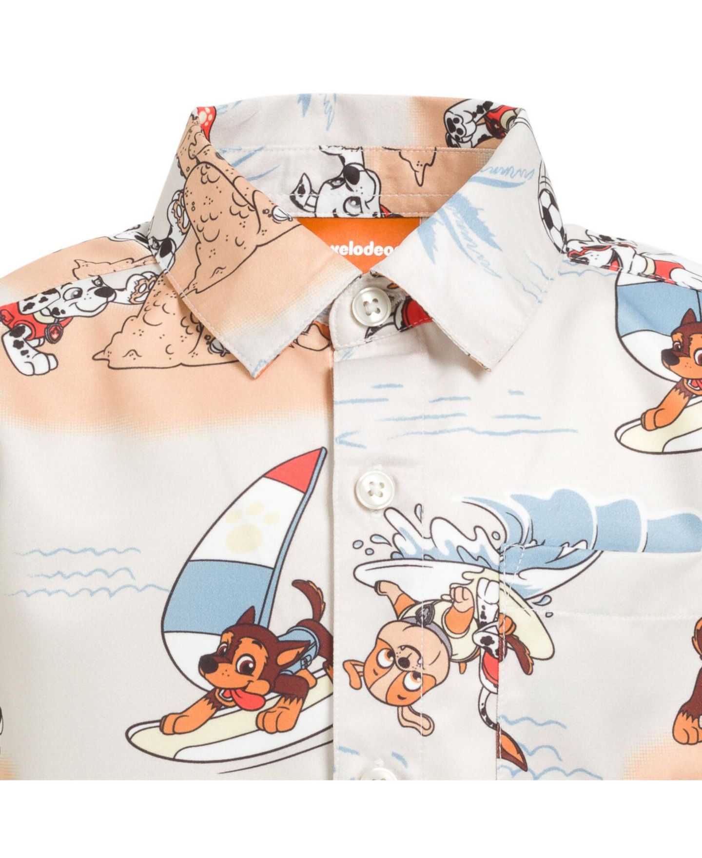 Рубашка Paw Patrol Matching Family Hawaiian Button Down Dress Shirt для мальчиков, цвет: Коричневый — фото 3