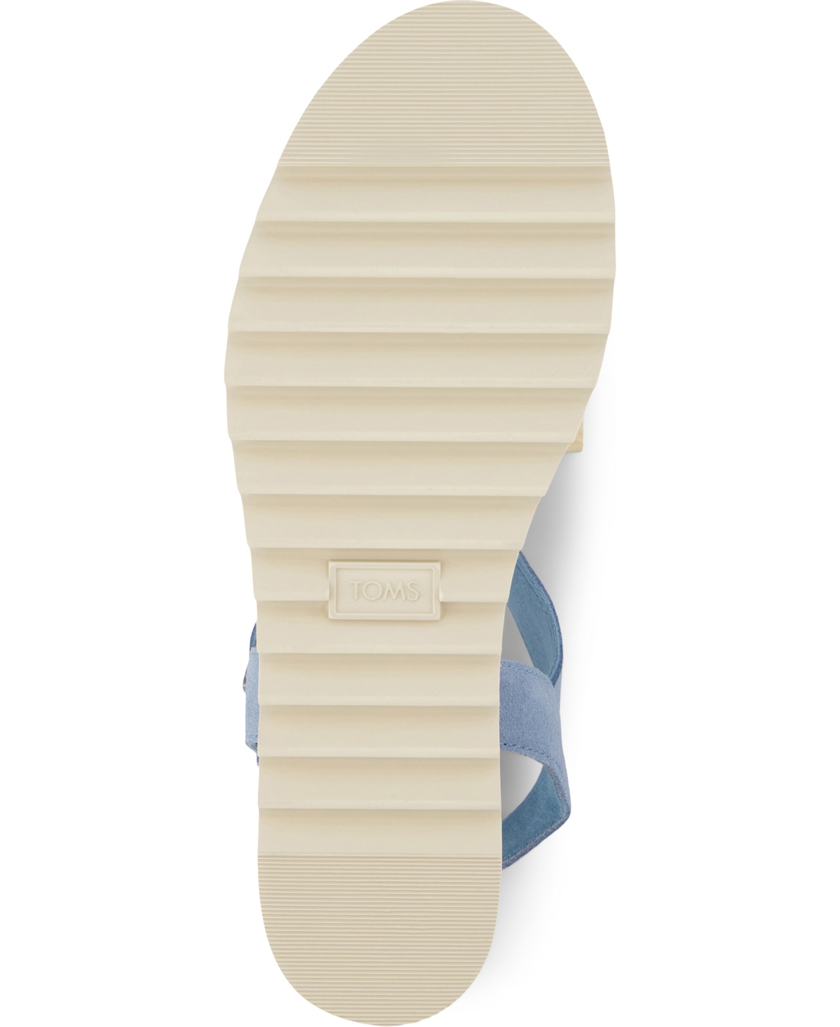 Shop Toms Women's Diana Platform Wedge Sandals In Faded Sky Denim Basket Weave,suede