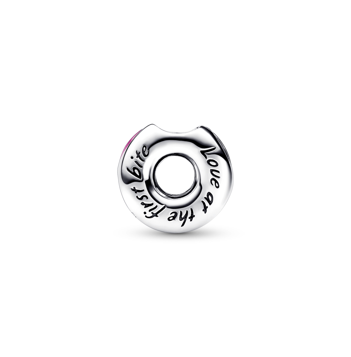 Pandora Cubic Zirconia Sparkling Sprinkled Donut Charm In Sterling Silver