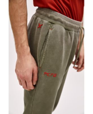 Men's Cotton Acid-Washed Track Sweatpants