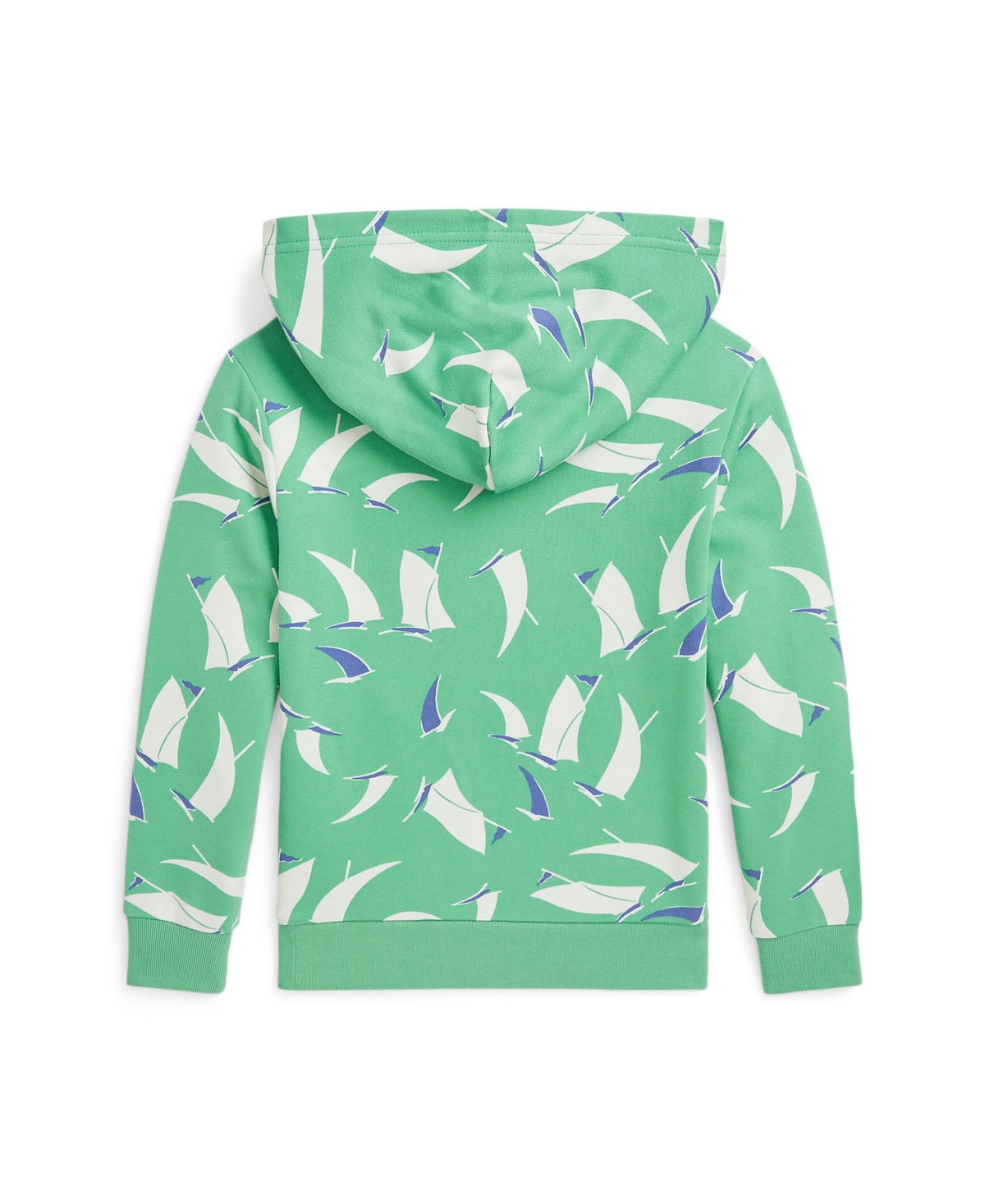 Polo Ralph Lauren Sailboat-print French Terry Hoodie In Deco Sails Print,green