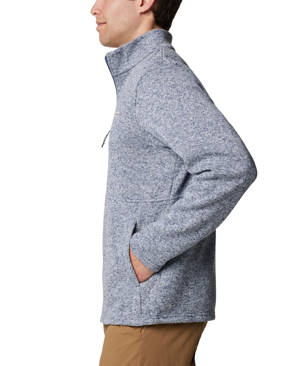 Columbia Men's Alto Pass Textured Knit Sweater Fleece Zip-front Jacket In Dark Mount
