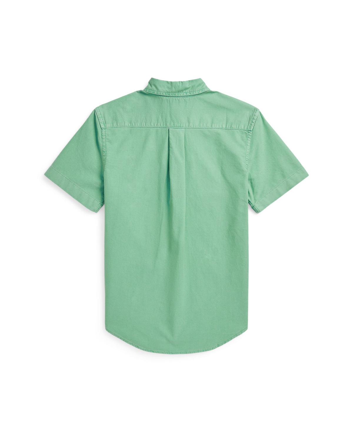 Polo Ralph Lauren Big Boys Oxford Short-sleeve Shirt In Haven Green,banana Peel