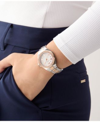 Women's Analog Two-Tone Stainless Steel Watch, 34mm