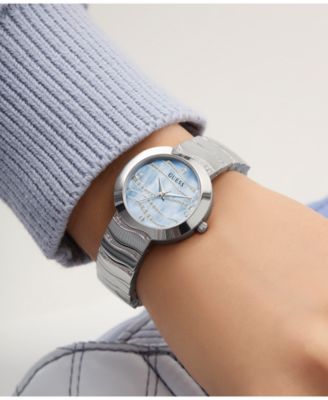 Women's Analog Silver-Tone Steel Watch, 30mm