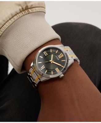 Men's Analog Two-Tone Stainless-Steel Watch, 44mm