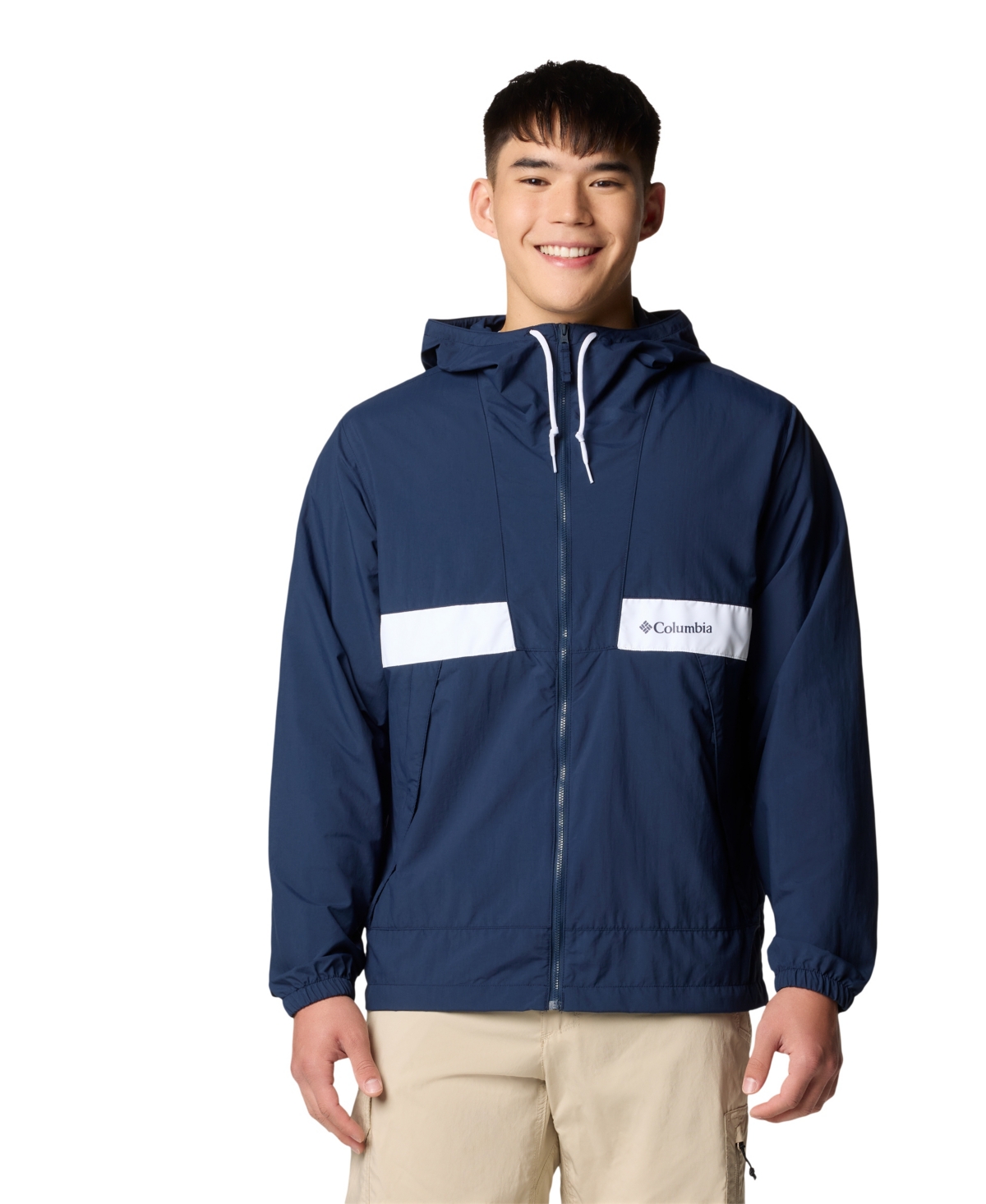 COLUMBIA MEN'S SPIRE VALLEY HOODED WINDBREAKER 