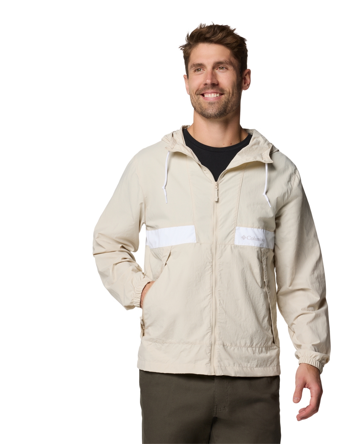 COLUMBIA MEN'S SPIRE VALLEY HOODED WINDBREAKER 
