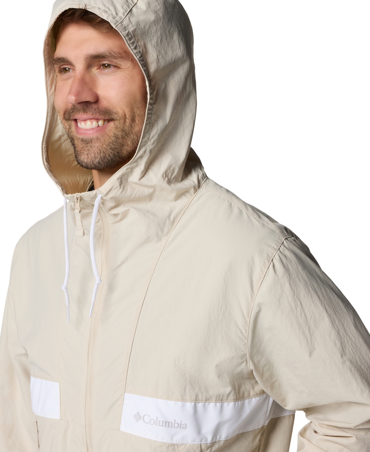 COLUMBIA MEN'S SPIRE VALLEY HOODED WINDBREAKER 
