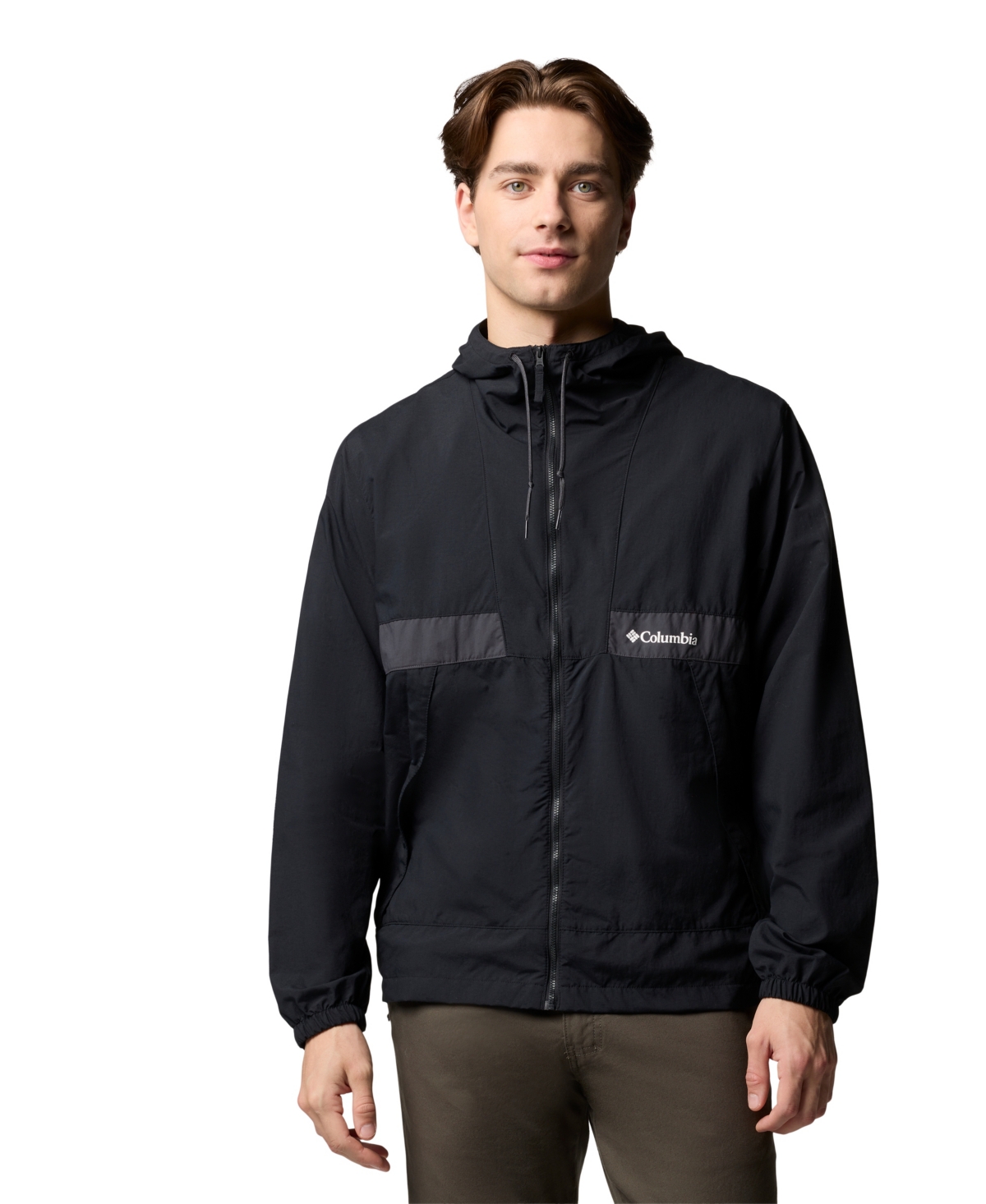 COLUMBIA MEN'S SPIRE VALLEY HOODED WINDBREAKER 