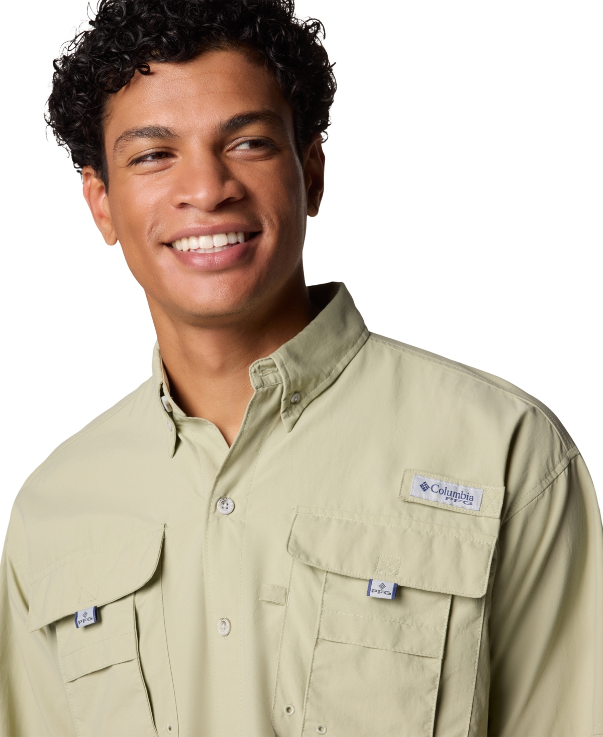Columbia Men's Bahama Ii Long Sleeve Shirt In Smokey Sag