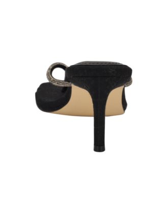 Women's Mayan Rhinestone Thong Kitten Heel Sandals