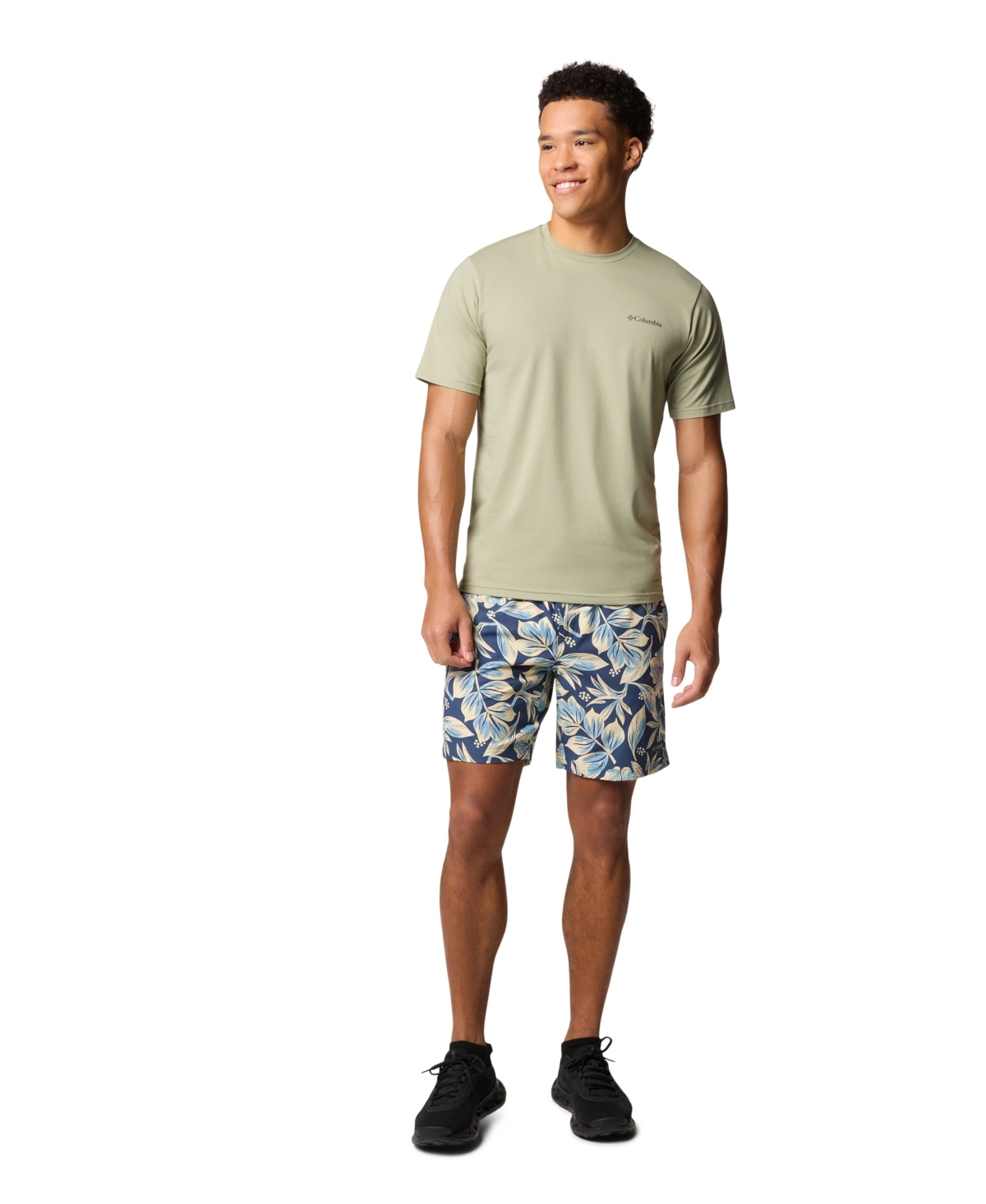 Shop Columbia Men's Summertide Stretch Printed Shorts In Dark Mount
