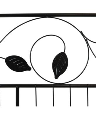 Winding Vines 10-Foot 4-Piece Steel Decorative Garden Fence Panels - 30" W x 36" H Per Panel - Black