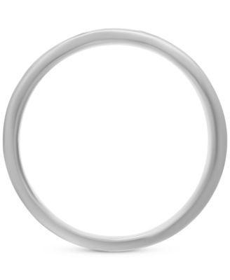 Men's Milgrain Bead Step-Edge Wedding Band in Sterling Silver & Black Rhodium