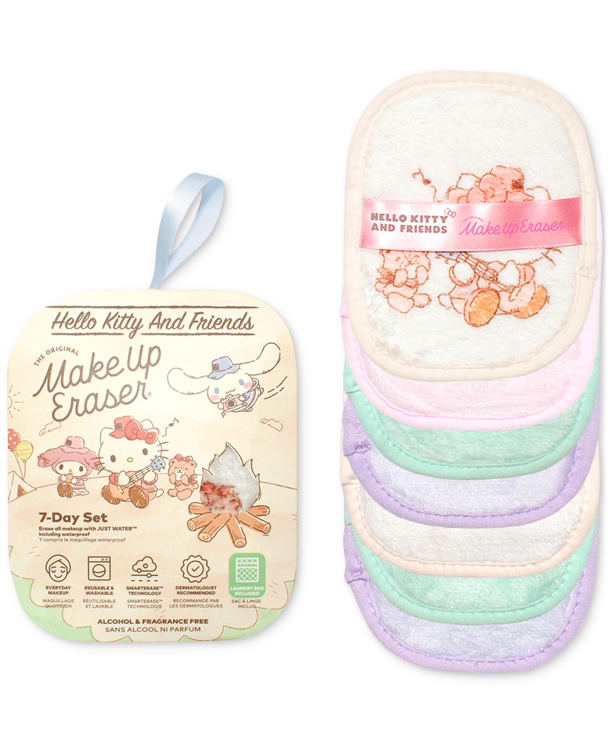 Makeup Eraser 7-pc. Hello Kitty Glamping Makeup-removing Cloth Set