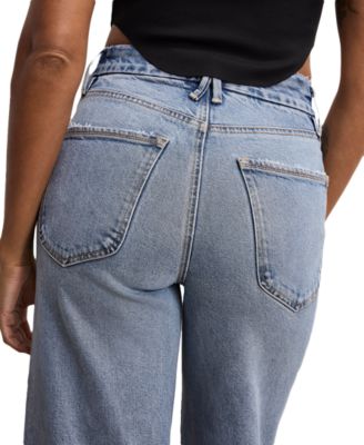 Women's Good Waist Palazzo Cropped Jeans