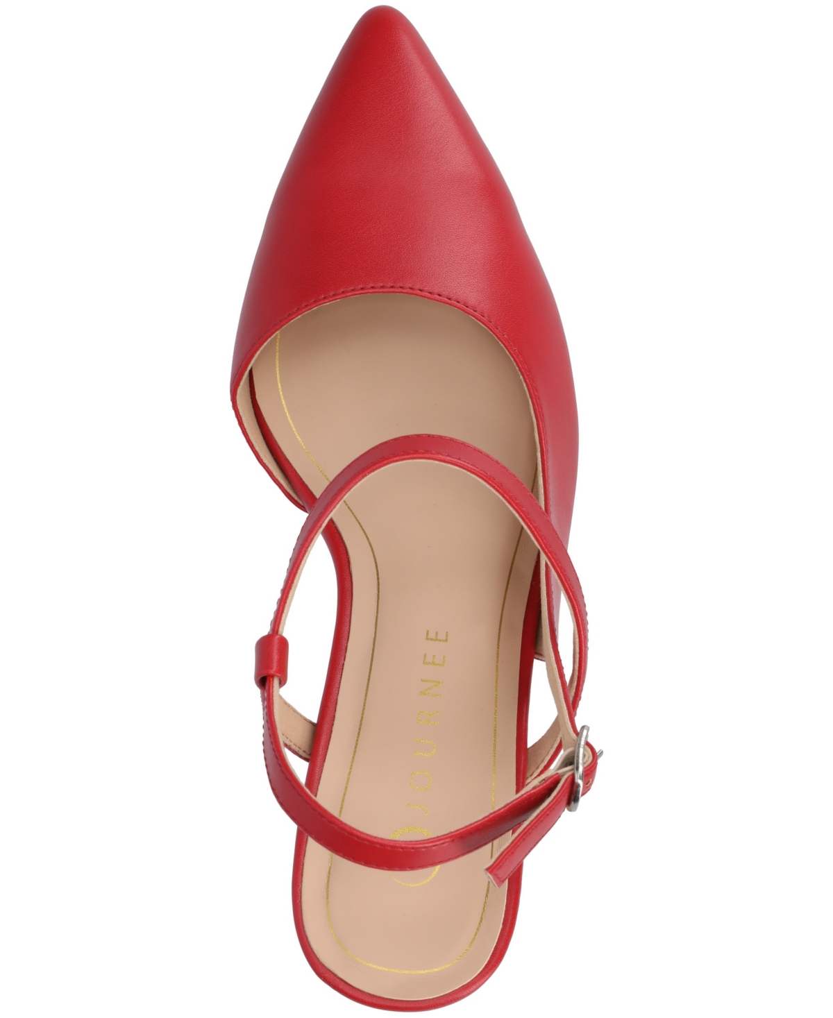 Journee Collection Scipio Pointed Toe Pump In Red