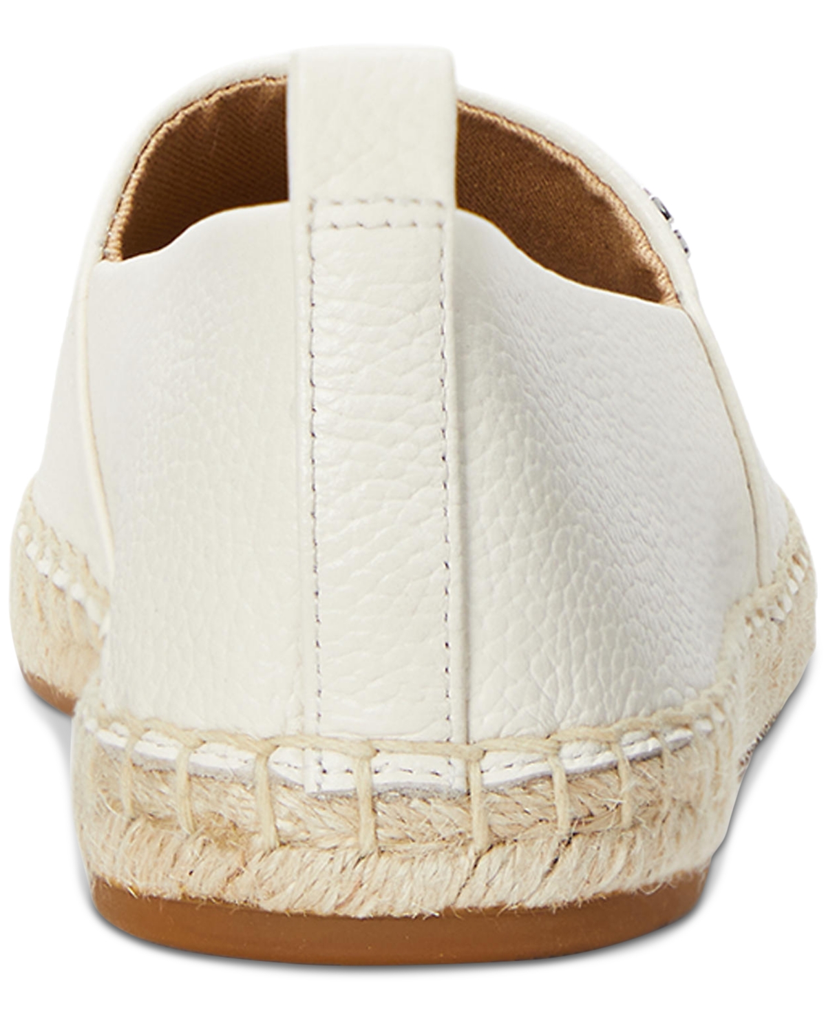 Ralph Lauren Cameryn Womens Logo Flat Slip-on Sneakers In Soft White