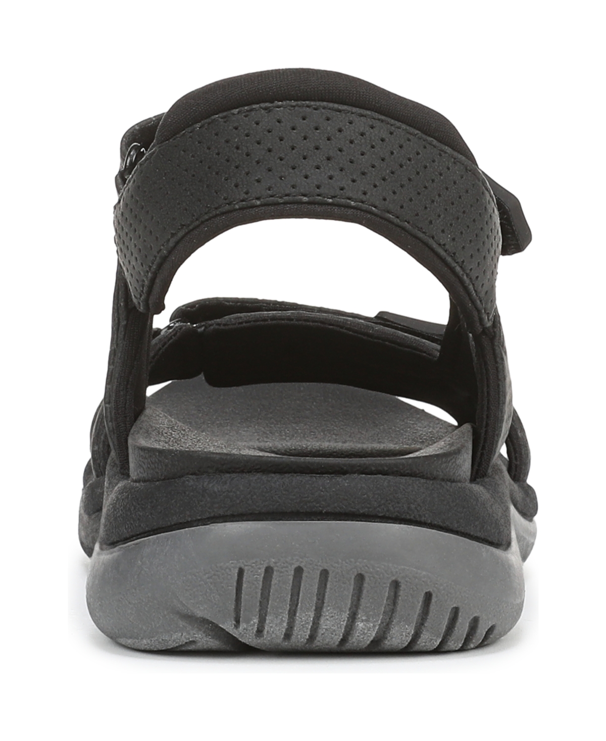 Shop Dr. Scholl's Women's Adelyn Open Round Toe Sport Sandals In Black Faux Leather