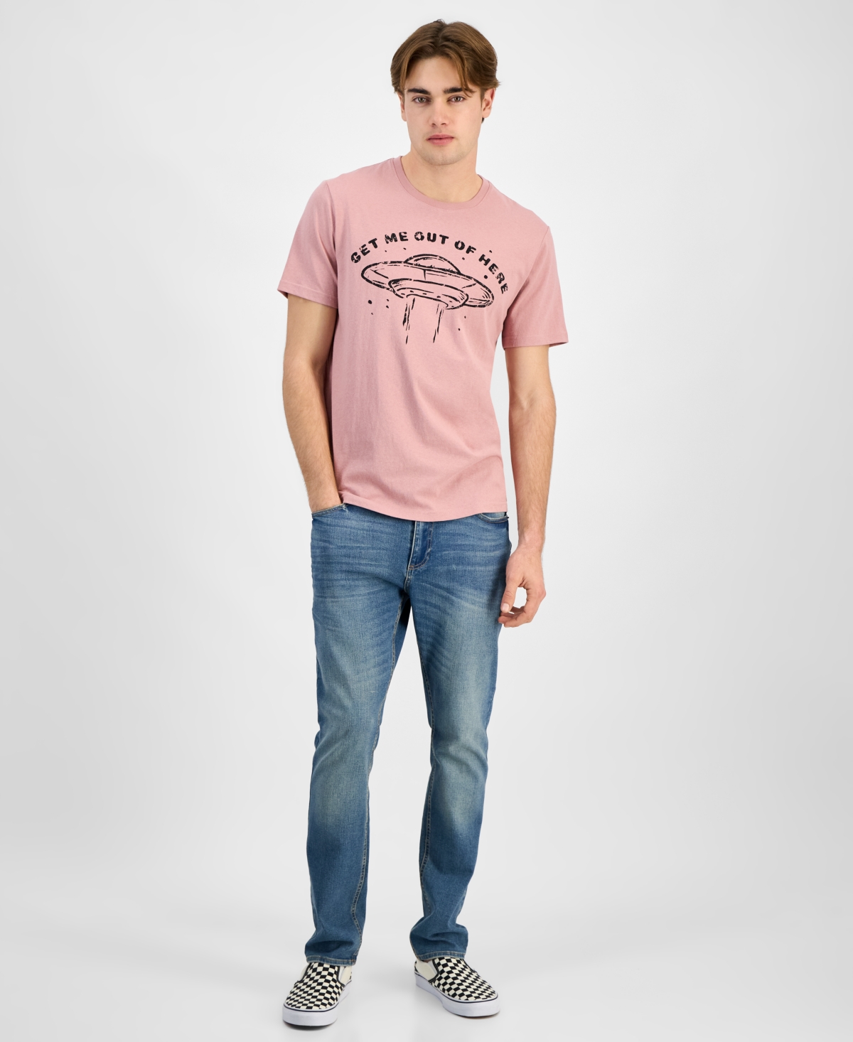 Shop Sun + Stone Men's Space Regular-fit Graphic T-shirt, Exclusively At Macy's In Ethiopian
