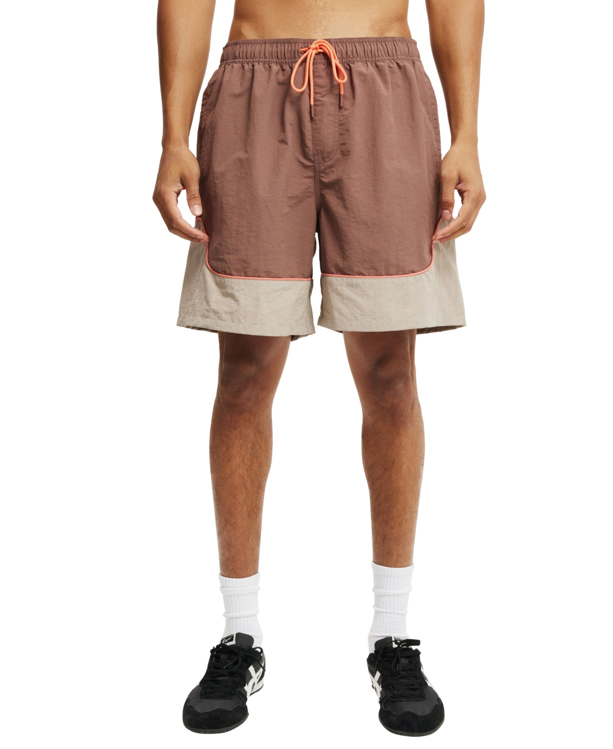 Shop Cotton On Men's All Purpose Short In Burgandy,gravel Panel