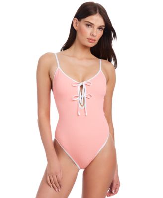 Women's Key Item Stay Connected Tie-Front Swimsuit