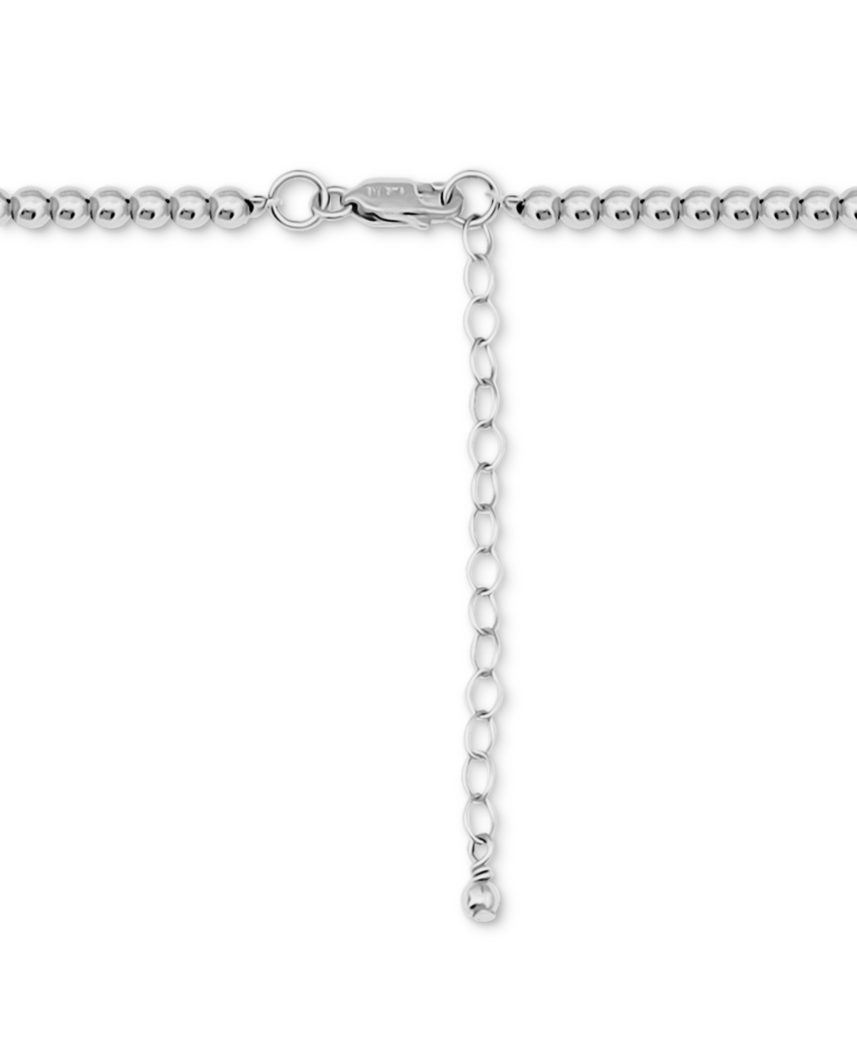 Giani Bernini Polished Bead Link Chain Necklace 16" + 2" Extender, 18k Gold-plated Sterling Silver Exclusively At In Silver