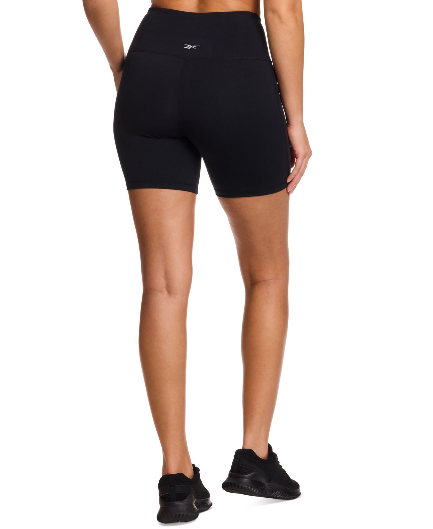 Женские шорты Reebok ID Train High-Rise Stretch Bike Shorts, цвет: Чёрный — фото 4