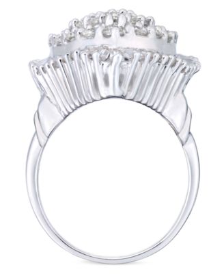 Diamond Statement Ring (3 ct. t.w.) in 14k White Gold