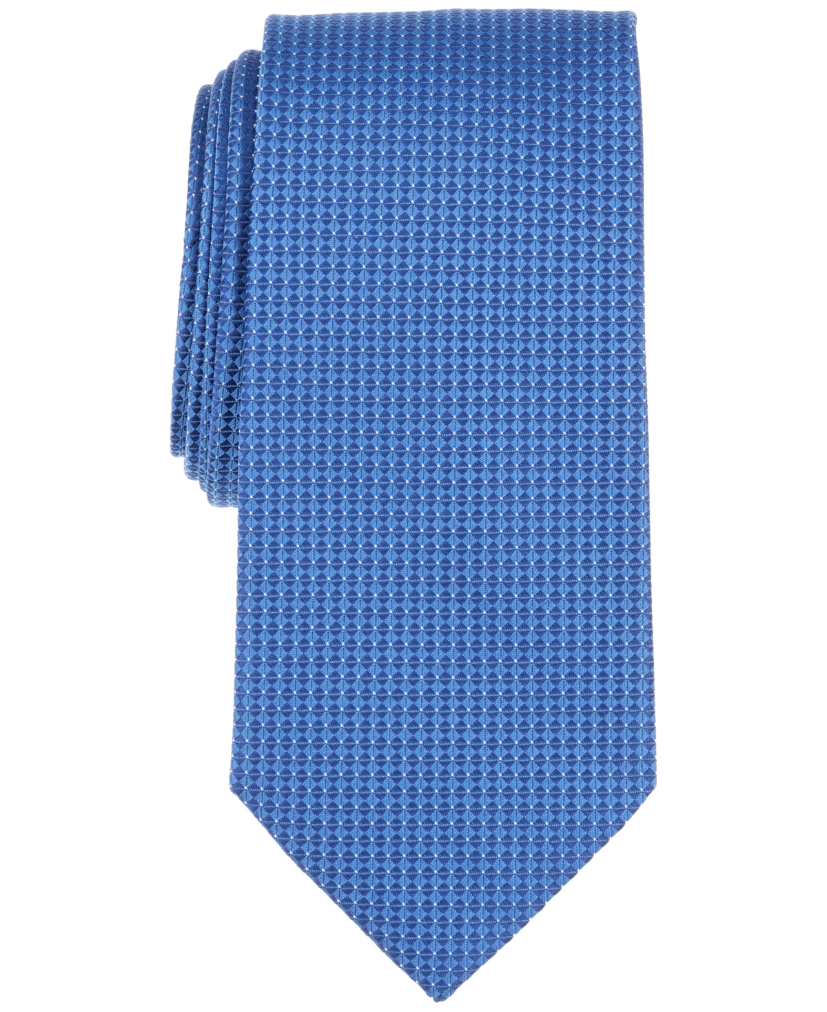 Shop Michael Kors Men's Langer Mini-check Tie In Blue
