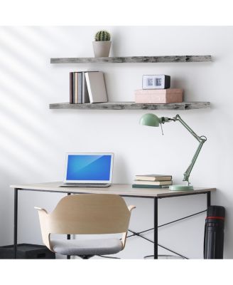 2 Pack 47 x 9.25 Inch Wall Mounted Floating Shelves - Stylish and Functional Storage