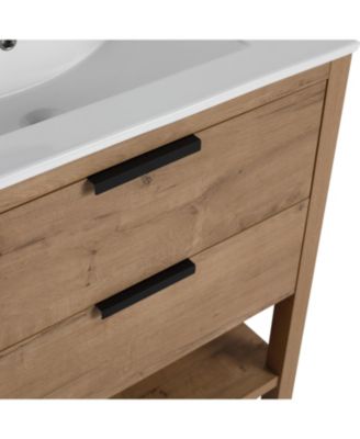 30 Inch Bathroom Vanity Plywood With 2 Drawers (Only Vanity, without Basin)