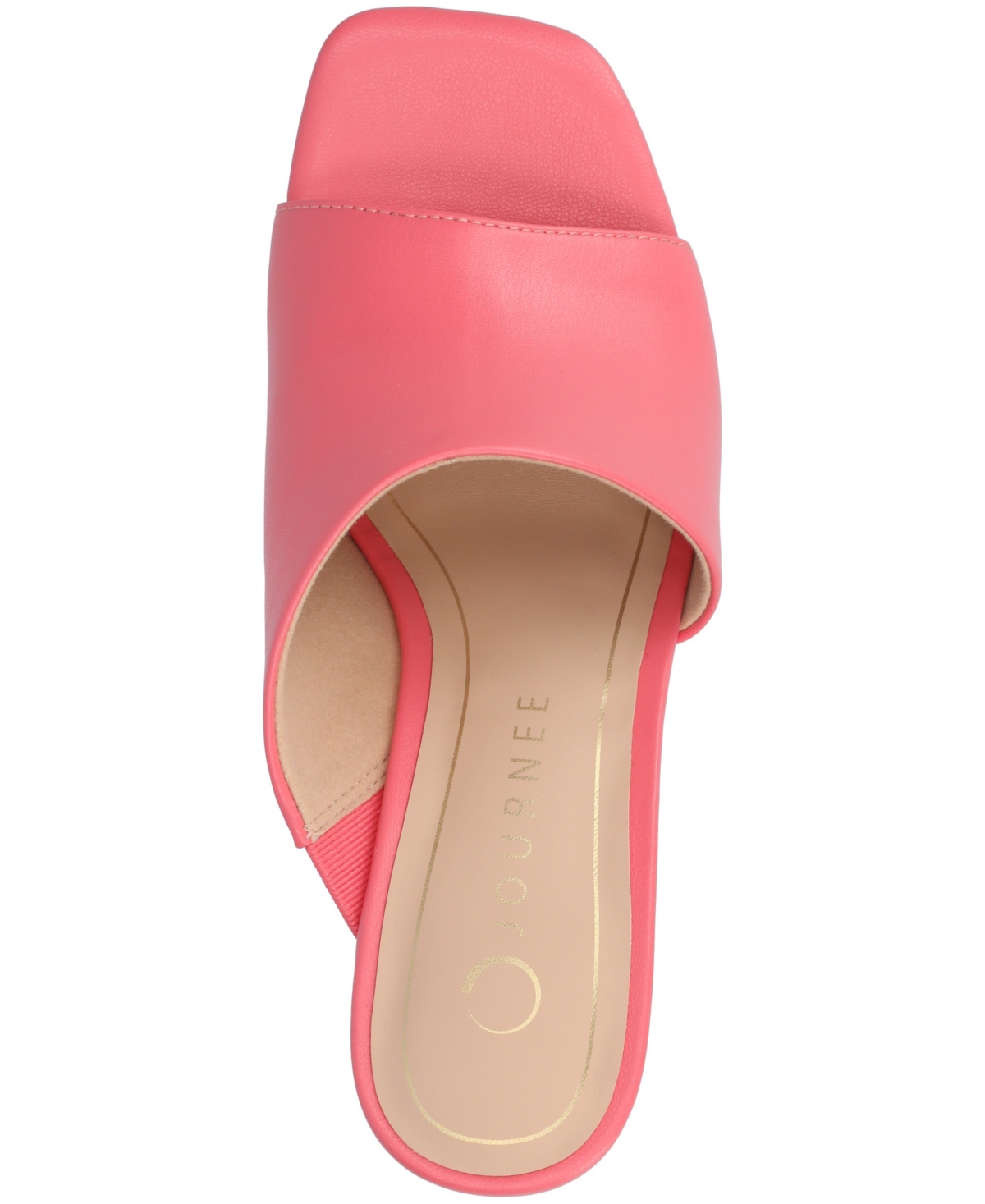 Shop Journee Collection Women's Clementine D'orsay Slip-on Wedge Sandals In Coral
