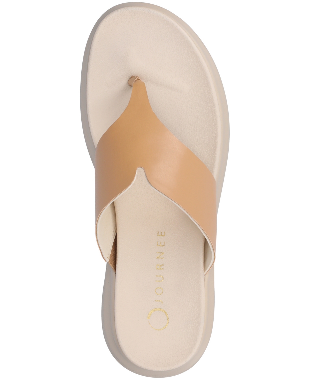 Journee Collection Carah Platform Wedge Sandal In Tan
