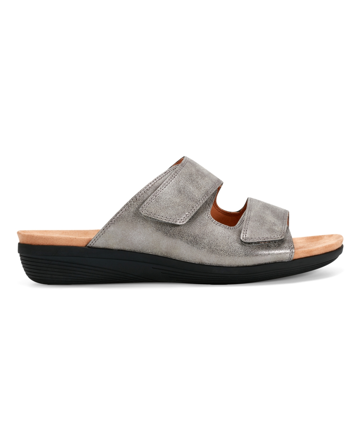 EASY SPIRIT WOMEN'S BOWEN DOUBLE BAND LOW WEDGE SANDALS 