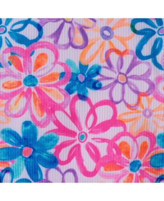 Toddler/Child Girls Floral Print Rib Swimsuit