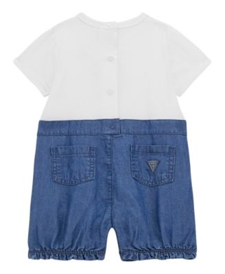Baby Boys Mixed Media Chambray Shortall
