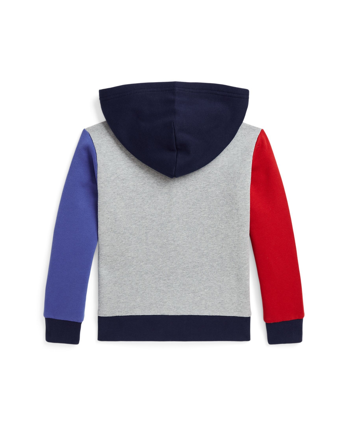 Polo Ralph Lauren Baseball-logo Fleece Full-zip Hoodie In Andover Heather