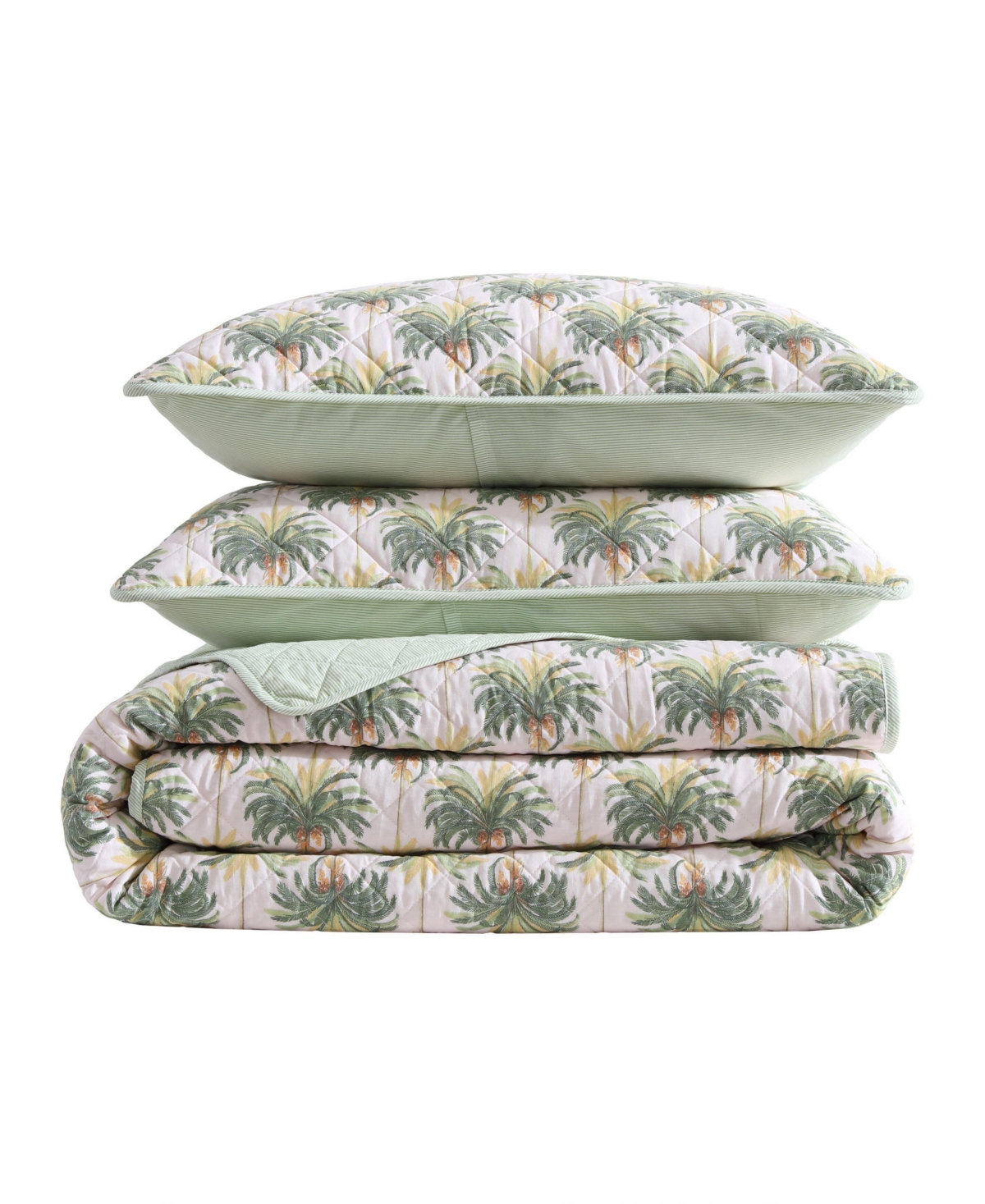 Tommy Bahama Home Tommy Bahama Santiago Cotton Reversible 3-pc. Quilt Set, Full/queen In Pink