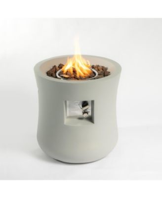 Streamdale Propane Fire Pit Table, 20-inch, Round Graphite Base, Cover, Lava Rocks