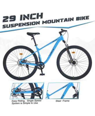 Streamdale 29 Inch Wheels Single Speed Mountain Bike, for Men Women Boys and Girls, Front Suspension, Steel Frame