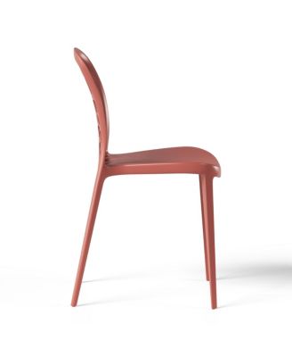 Outdoor Modern Stackable Patio Dining Chairs (Set of 2)