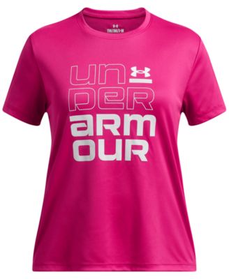 Under Armour - Big Girls Tech Split Wordmark Graphic Short-Sleeve T-Shirt