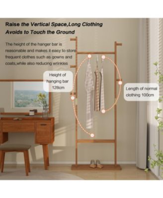 Streamdale Solid Wood Coat Rack 23.6" x 11" x 64.1", Eco-Friendly, Easy Assembly