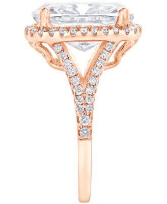 Badgley Mischka Certified Lab Grown Diamond Cushion Halo Engagement Ring (7-1/2 ct. t.w.) in 14k Gold
