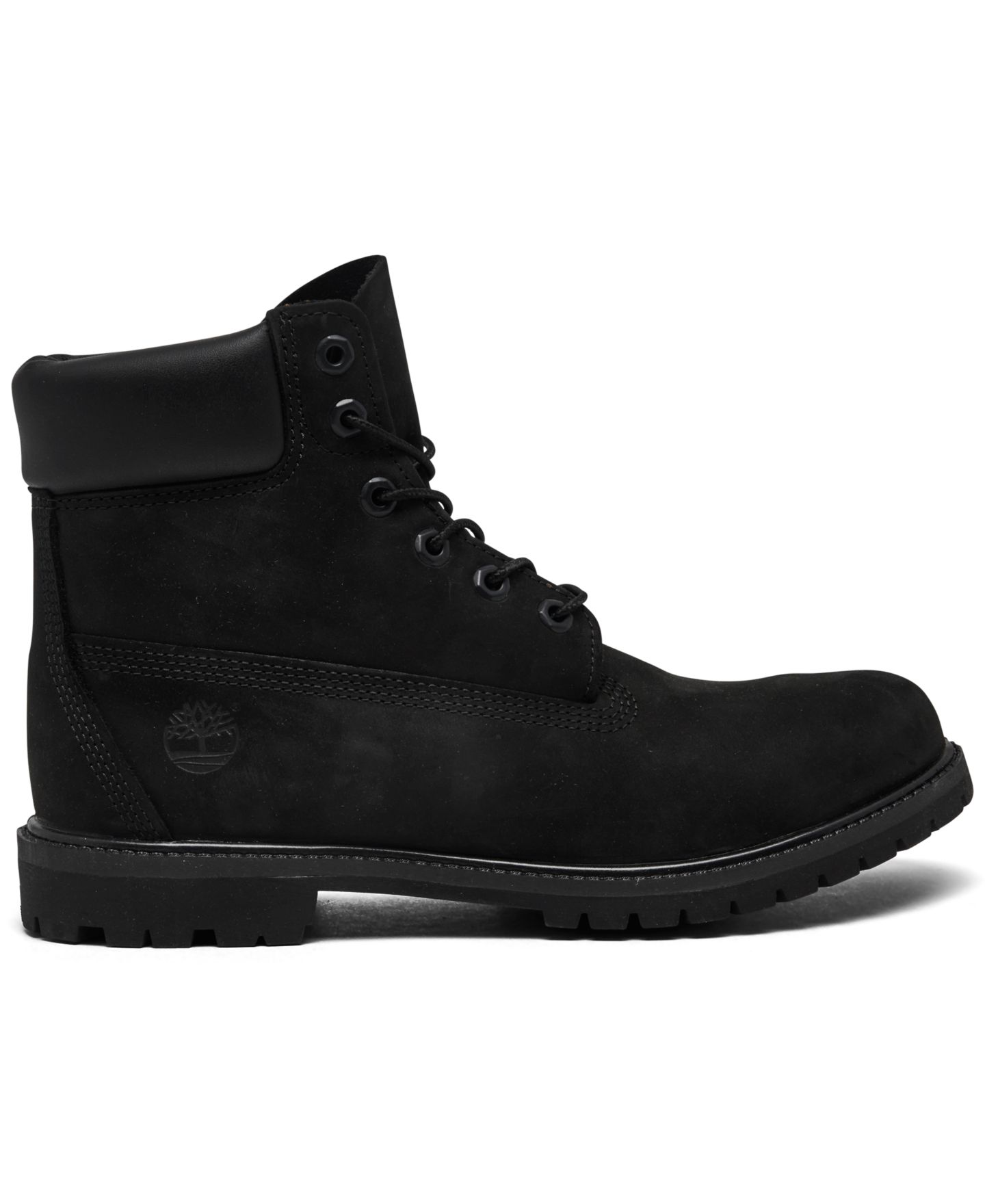 Женские ботинки Timberland 6 Inch Premium Waterproof, цвет: Чёрный нубуковый — фото 2