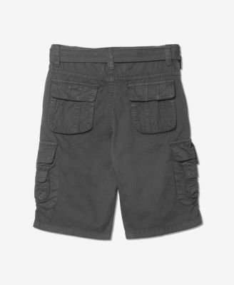Big Boys Belted Twill Cargo Shorts, 8-18