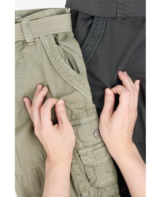 Big Boys 2 Pack Combo Belted Twill Cargo Shorts 8-18