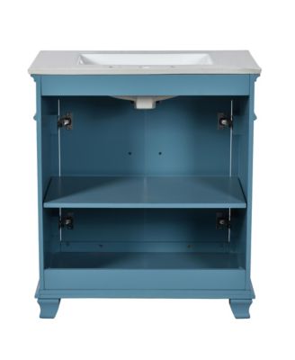 Streamdale 30" Ceramic Sink Vanity Set with Storage Shelf and Cabinet